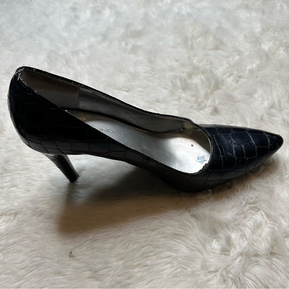 Bandolino Black Heels Pointed Toe Glossy Finish Black Size 9 - Picture 13 of 16